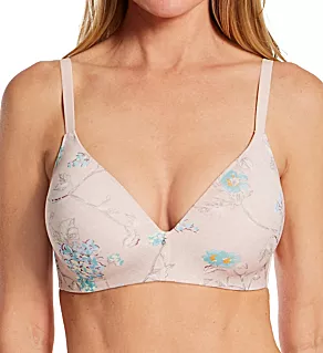 Essentials Wire Free T-Shirt Bra Floral Tea 38D