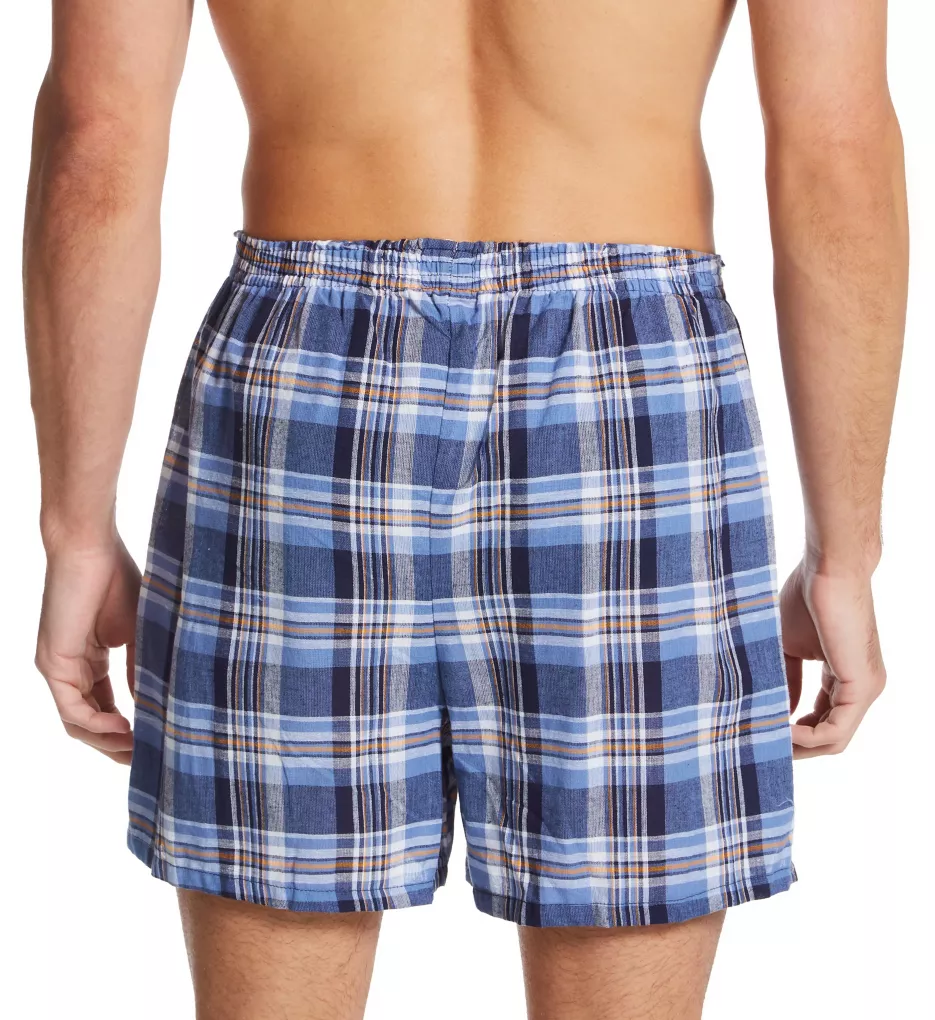 Cotton Woven Solid Button Fly Grip Boxer - 2 Pack LHTBU 4XL by