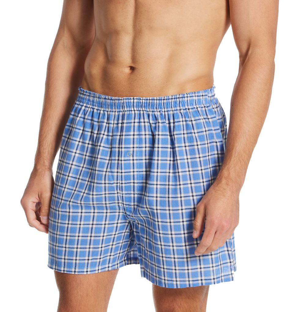 Fancy Woven 100% Cotton Snap Fly Boxer - 3 Pack by Munsingwear