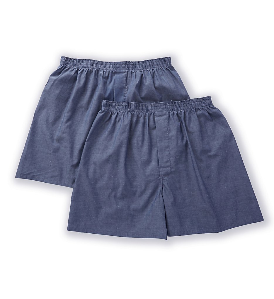 Munsingwear KNOMW579 Woven Cotton Boxer - 2 Pack (Blue)