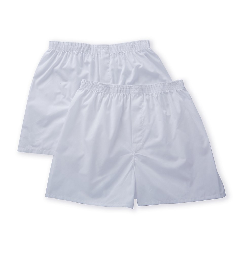 Munsingwear KNOMW579 Woven Cotton Boxer - 2 Pack (White)