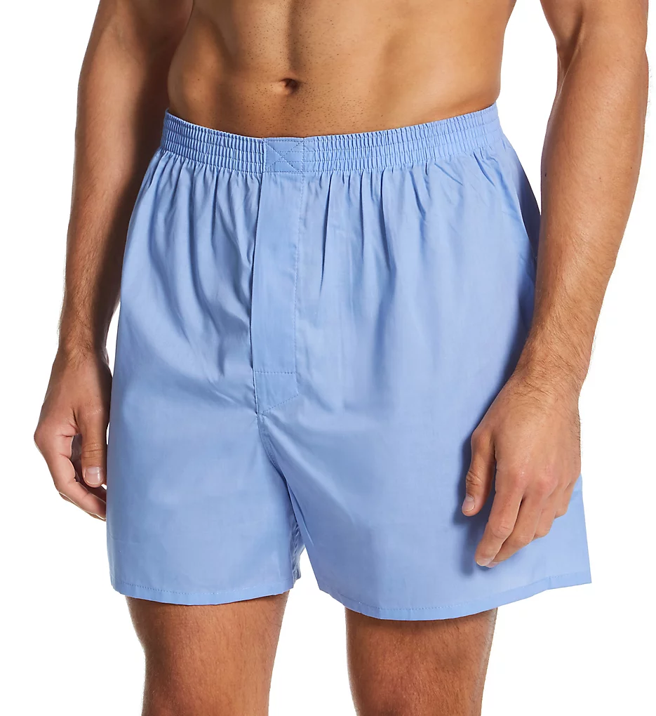 Woven Cotton Blend Open Fly Boxer - 2 Pack