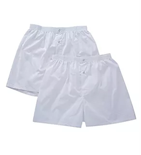 Cotton Woven Solid Button Fly Grip Boxer - 2 Pack