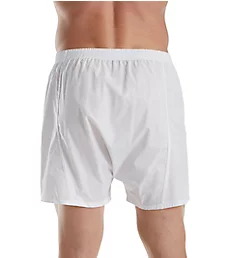 Cotton Woven Solid Button Fly Grip Boxer - 2 Pack WHT 3XL
