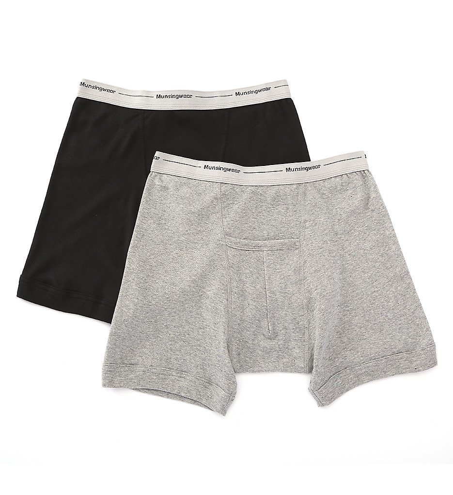 Munsingwear MW07 Comfort Cotton Kangaroo Pouch Boxer Briefs - 2 Pack (Assorted)