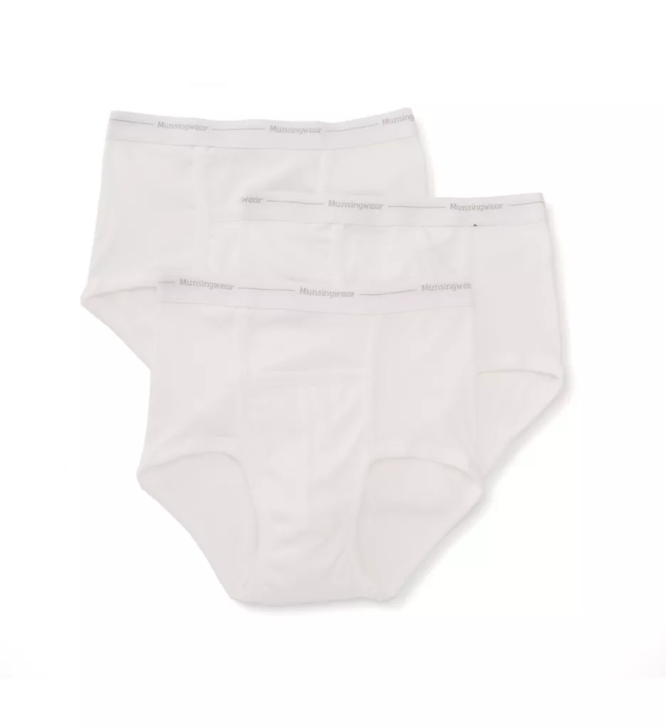 Comfort Pouch Cotton Full Rise Brief - 3 Pack WHT 40 Waist
