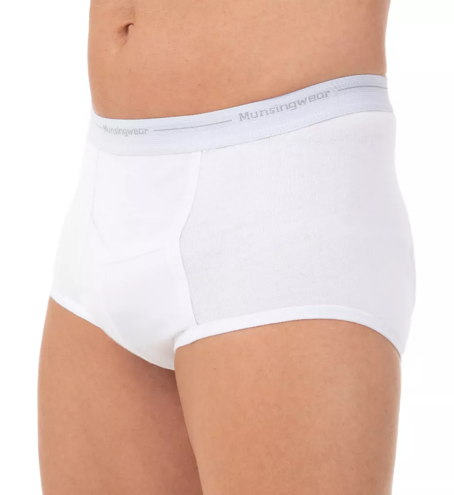 Comfort Pouch Cotton Full Rise Brief - 3 Pack WHT 36 Waist