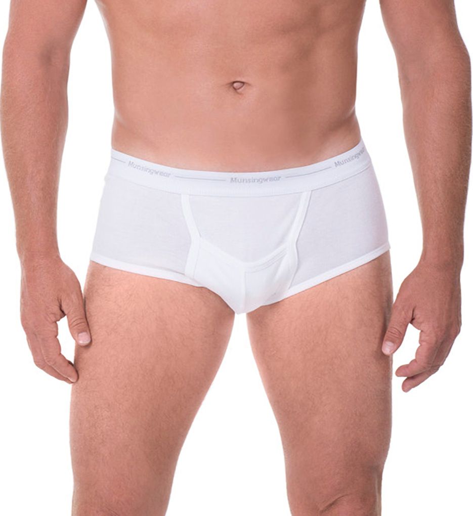 White cotton mid-rise briefs