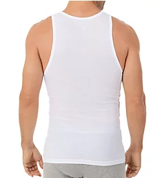 100% Cotton Athletic Tank - 3 Pack WHT S