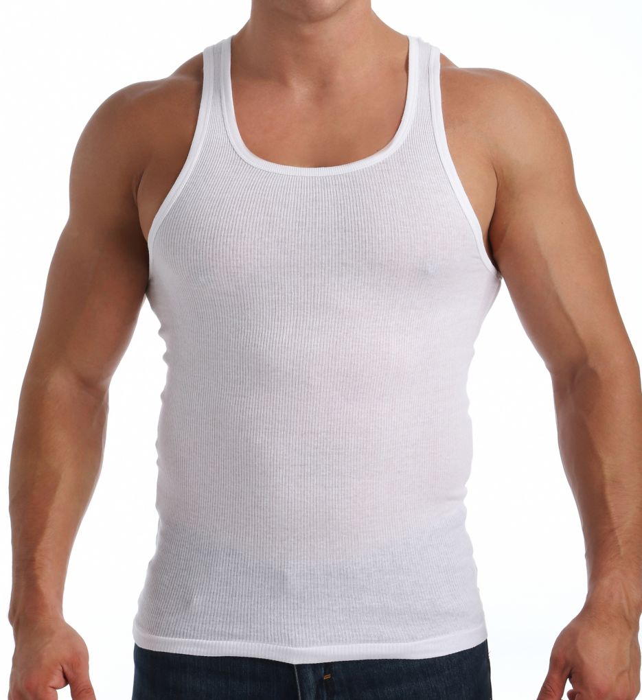 Big Man 100% Cotton Athletic Tank - 2 Pack-fs