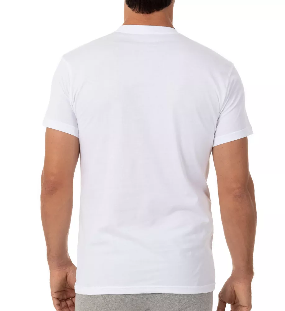 100% Cotton Crew Neck Shirt - 3 Pack WHT S