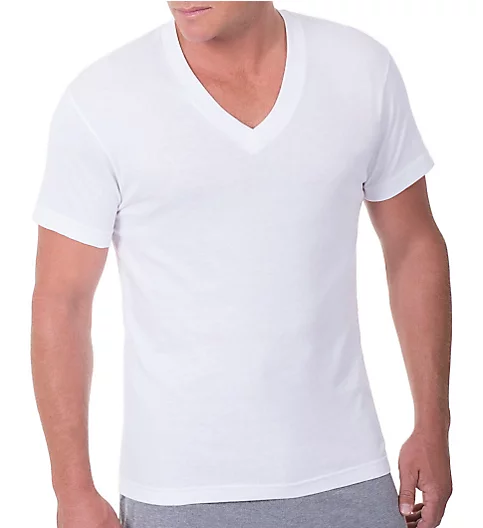 Munsingwear Big Man 100% Cotton V-Neck Shirt - 2 Pack mw52X