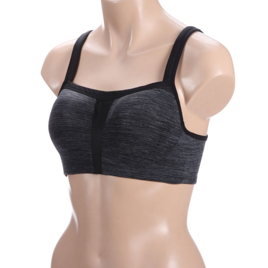 Le Mystere, Intimates & Sleepwear, Le Mystere Black Grey High Impact Sports  Bra Size 34f