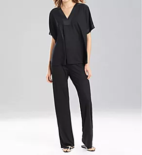 Congo Kimono Sleeve Pajama Set Black S