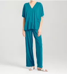 Congo Kimono Sleeve Pajama Set Vivid Teal S