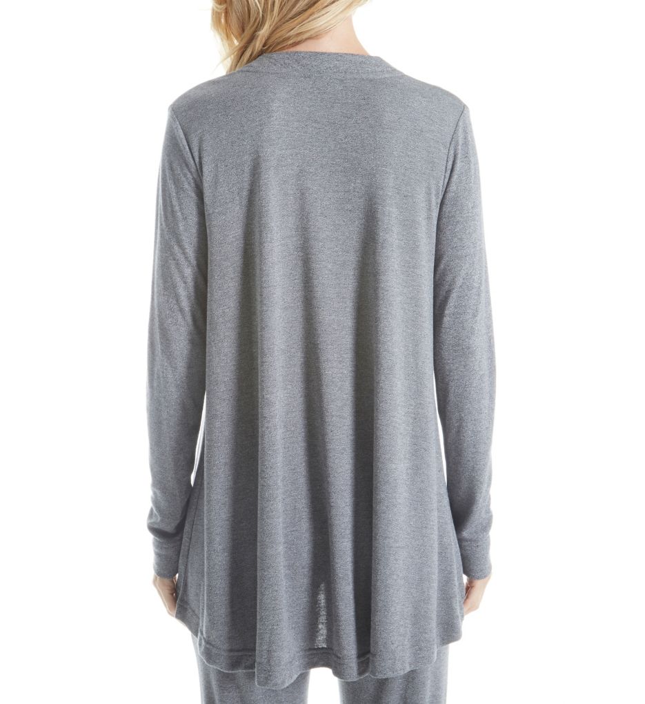 Speckled Interlock V-Neck Long Sleeve Top