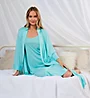 N by Natori Congo Long Gown Bright Teal L  - Image 8