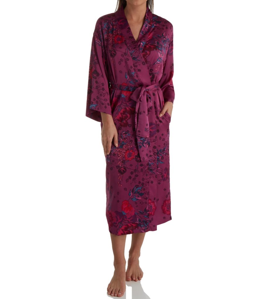 Printed Silky Satin Robe-fs