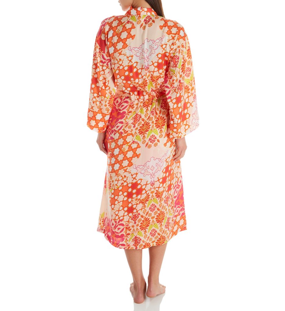 Geo Medallion Silky Satin Robe-bs