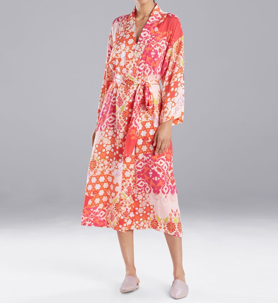 Geo Medallion Silky Satin Robe