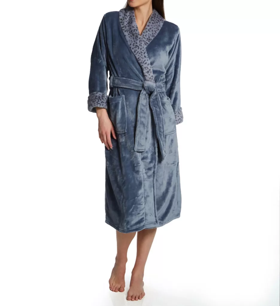 N by Natori Plush Lynx Fleece Robe NC4068 - Image 1