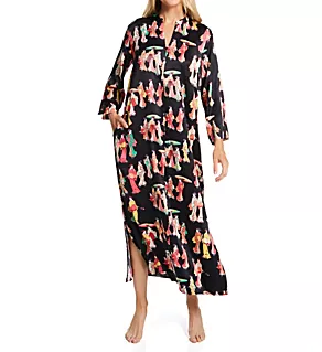 Geisha Caftan Black Multi L