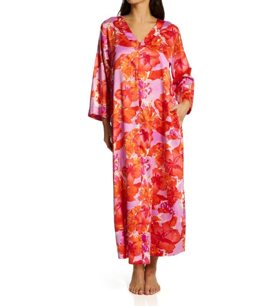 Hibiscus Zip Caftan-fs