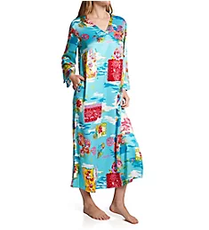 Pacifica Long Caftan Pacific Teal Multi S
