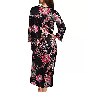 Jaipur Satin Caftan Black Multi S