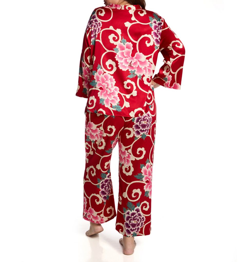 Plus Size Saz-Satin PJ Set