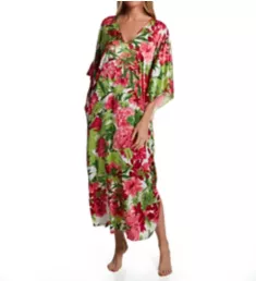 Enchanted Peony Satin Butterfly Caftan