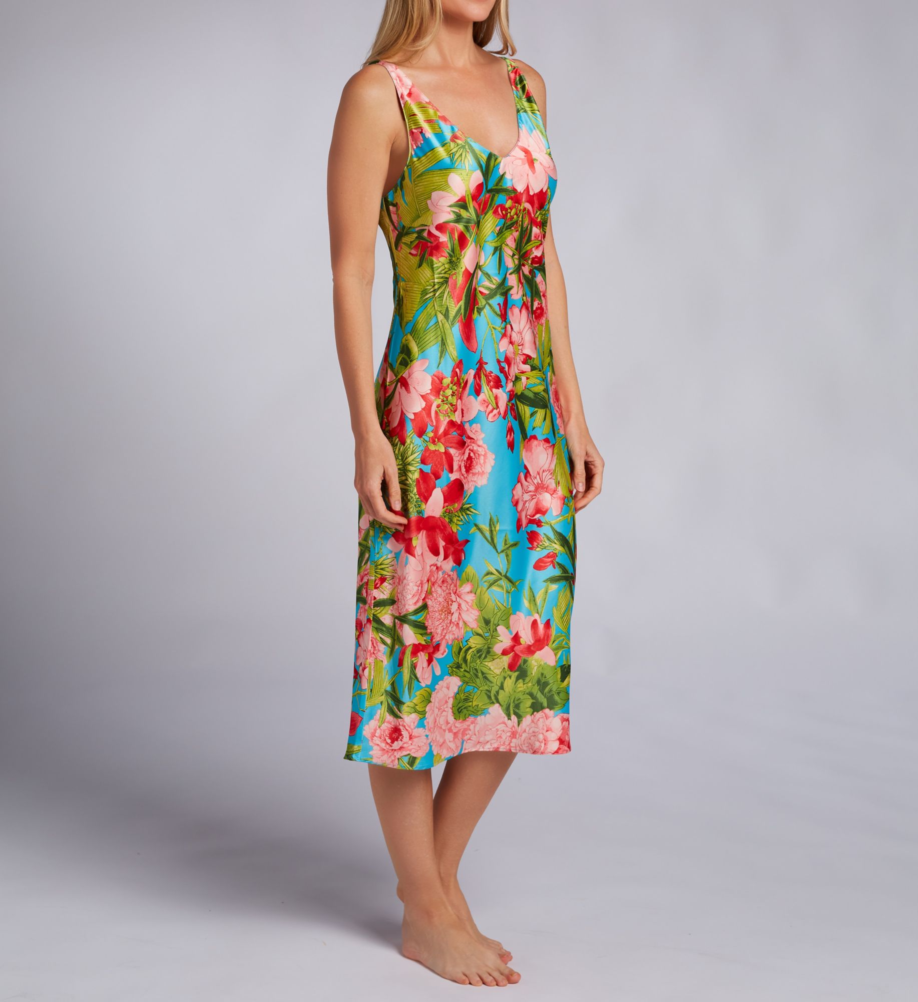 N by Natori Enchanted Peony Satin Gown TC3047 - Image 1