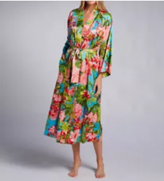 Enchanted Peony Satin Robe