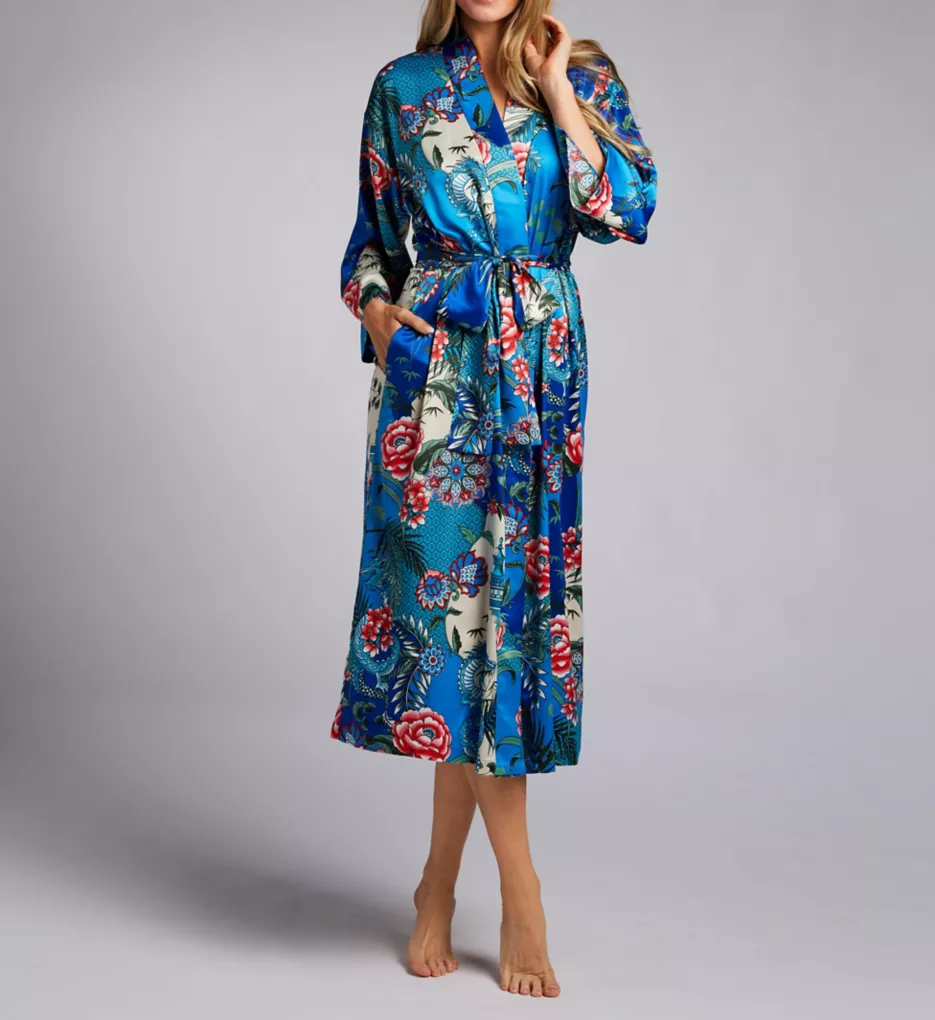 Andalusia Satin Robe Blue S