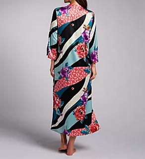 Floral Tapestry Caftan Teal S