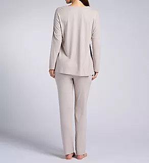 Oasis V-Neck PJ Set Velvet Mink M