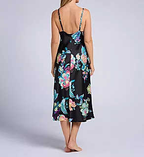 Festive Satin Gown Black L