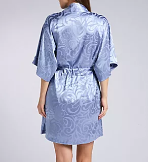 Scroll Satin Jacquard 38 Robe Blue Haze S