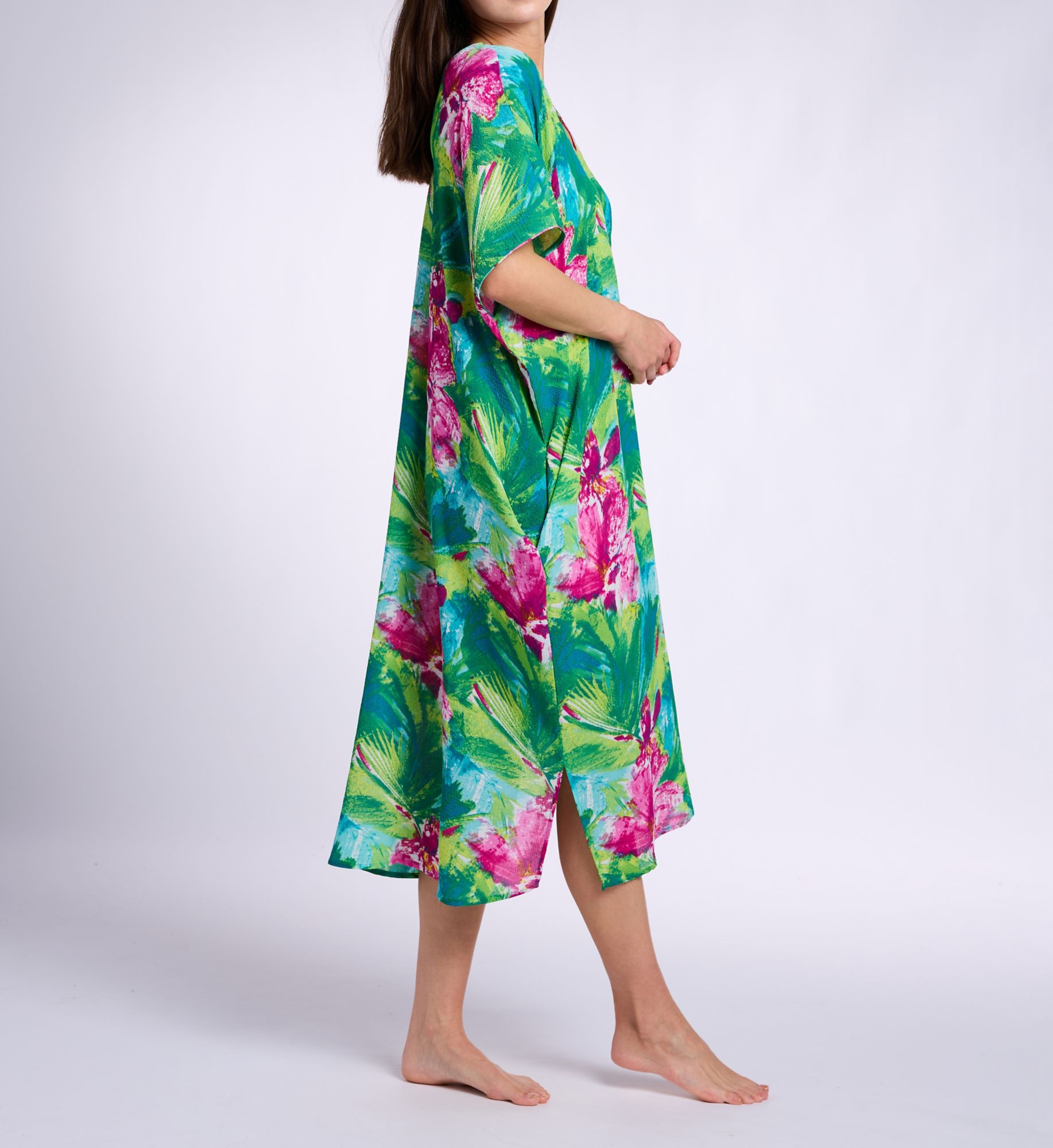 N by Natori Tropic Crinkle Caftan XC0018 - Image 3
