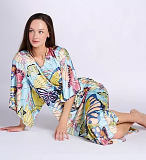 Papillon Printed Satin Caftan
