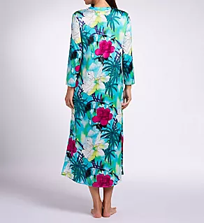 Viva Printed Satin Caftan Tea S
