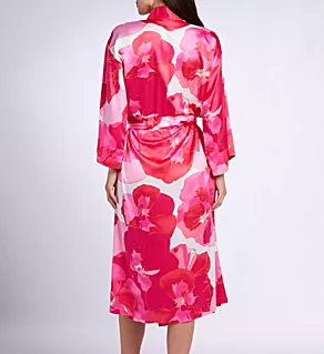 Floria Printed Satin Robe