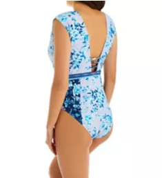 Lavender Trails Priya Plunge One Piece Swimsuit