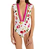 Nanette Lepore Silk Blossoms-White Priya One Piece Swimsuit L011026N - Image 1