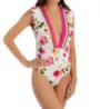 Nanette Lepore Silk Blossoms-White Priya One Piece Swimsuit L011026N