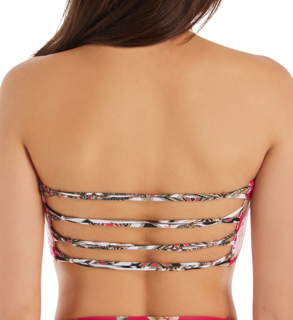 Palace Botanical Lily Long Line Bandeau Swim Top