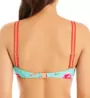 Nanette Lepore Silk Blossoms-Aqua Brielle Bandeau Swim Top L0T1021N - Image 3