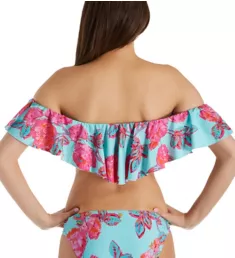 Wonderland Floral Tease Off The Shoulder Swim Top