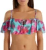 Nanette Lepore Wonderland Floral Tease Off The Shoulder Swim Top NL9AH81 - Image 1