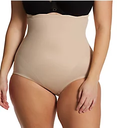 Plus Size Shaping Hi-Waist Brief With Back Magic